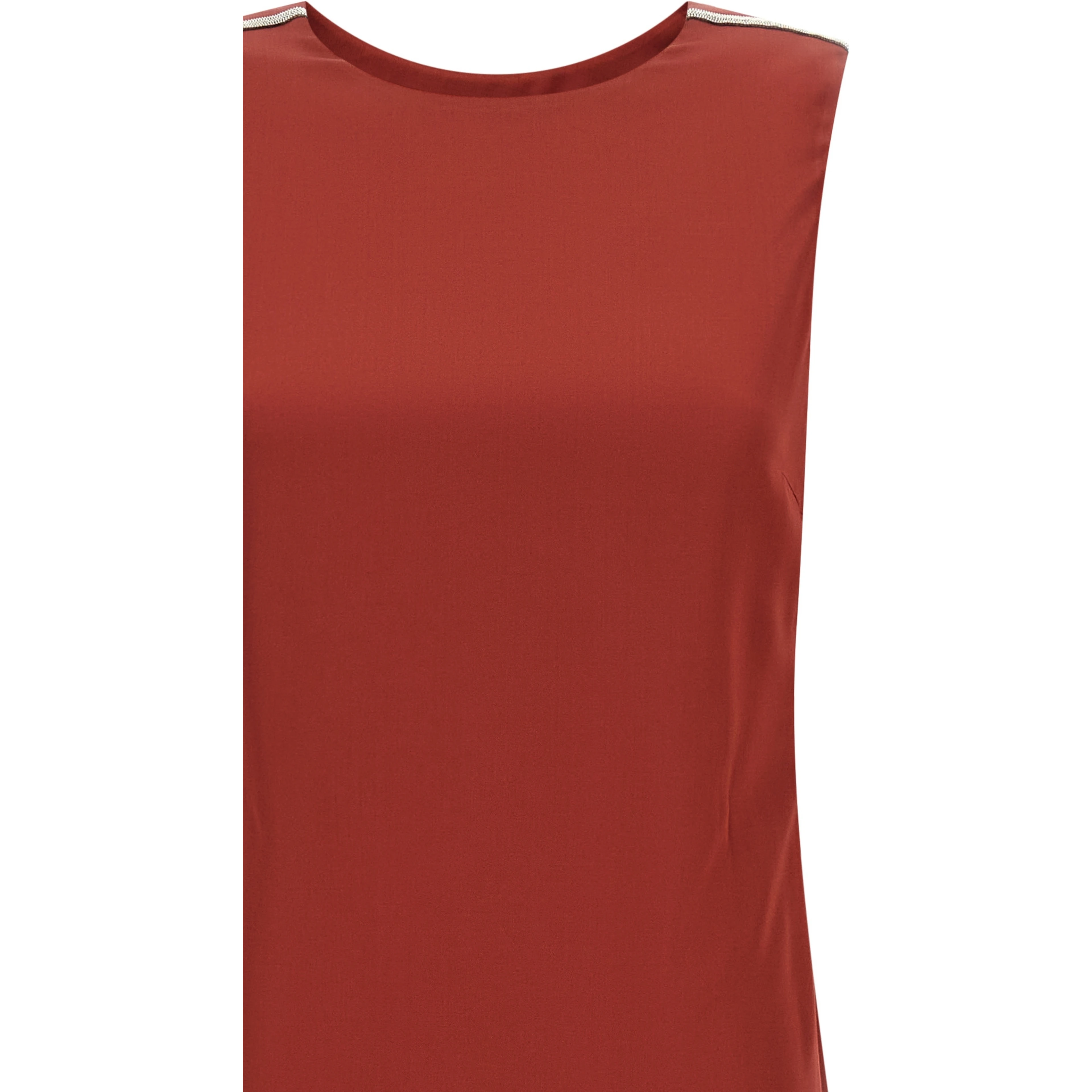 Red Viscose Long Dress