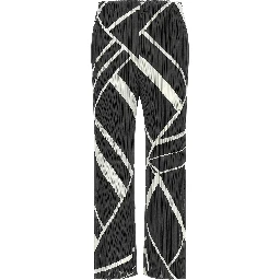 Gray Polyester Casual Pants