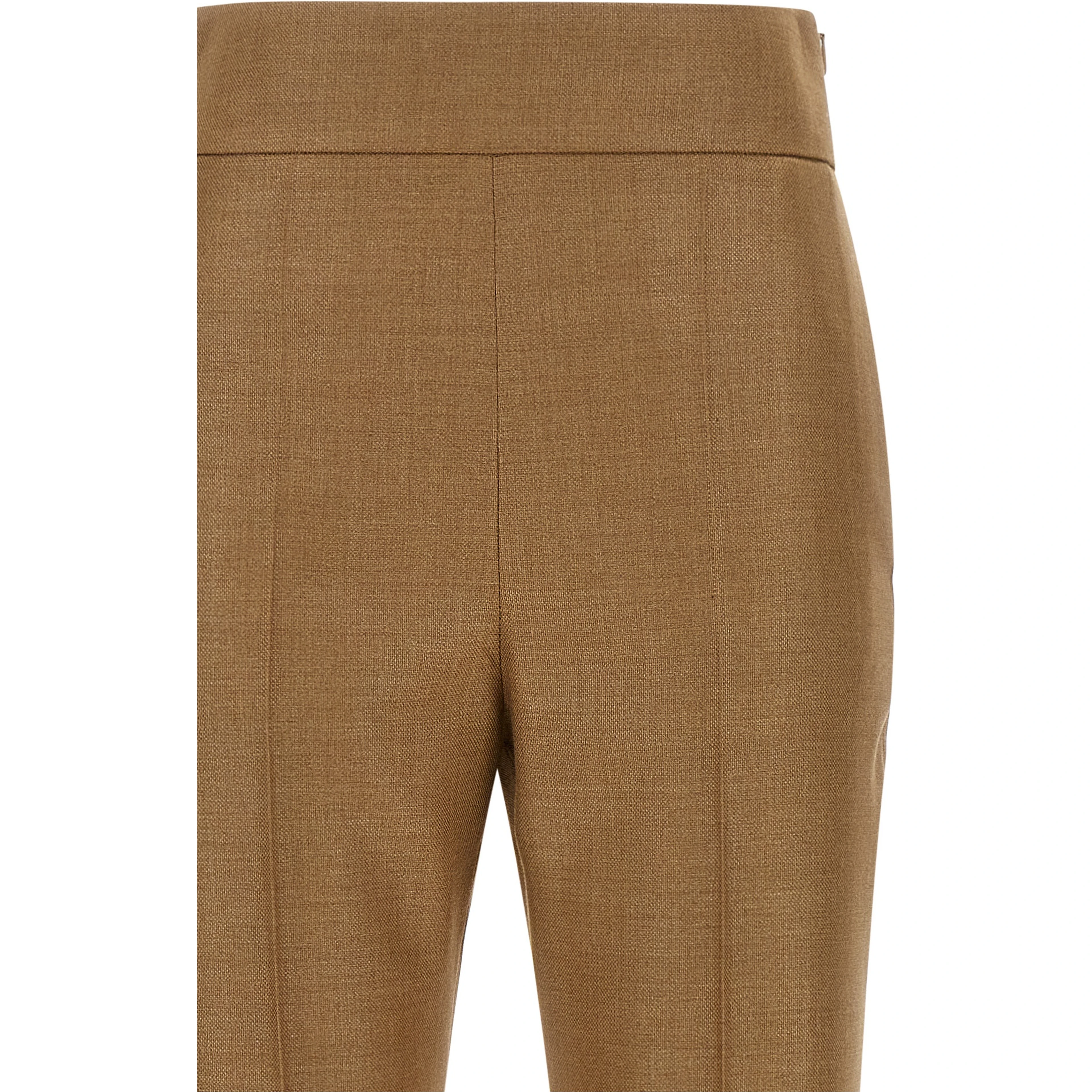 Beige Virgin Wool Dress Pants
