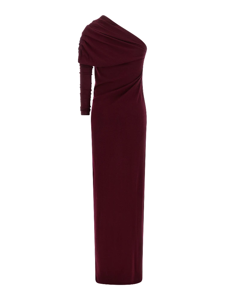 Bordeaux Merino Wool Long Dress alternative