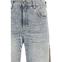 Multicolor Cotton Straight-Leg Jeans
