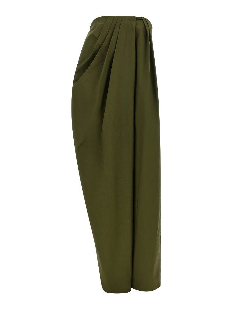 Bicolor Cotton Long Dress