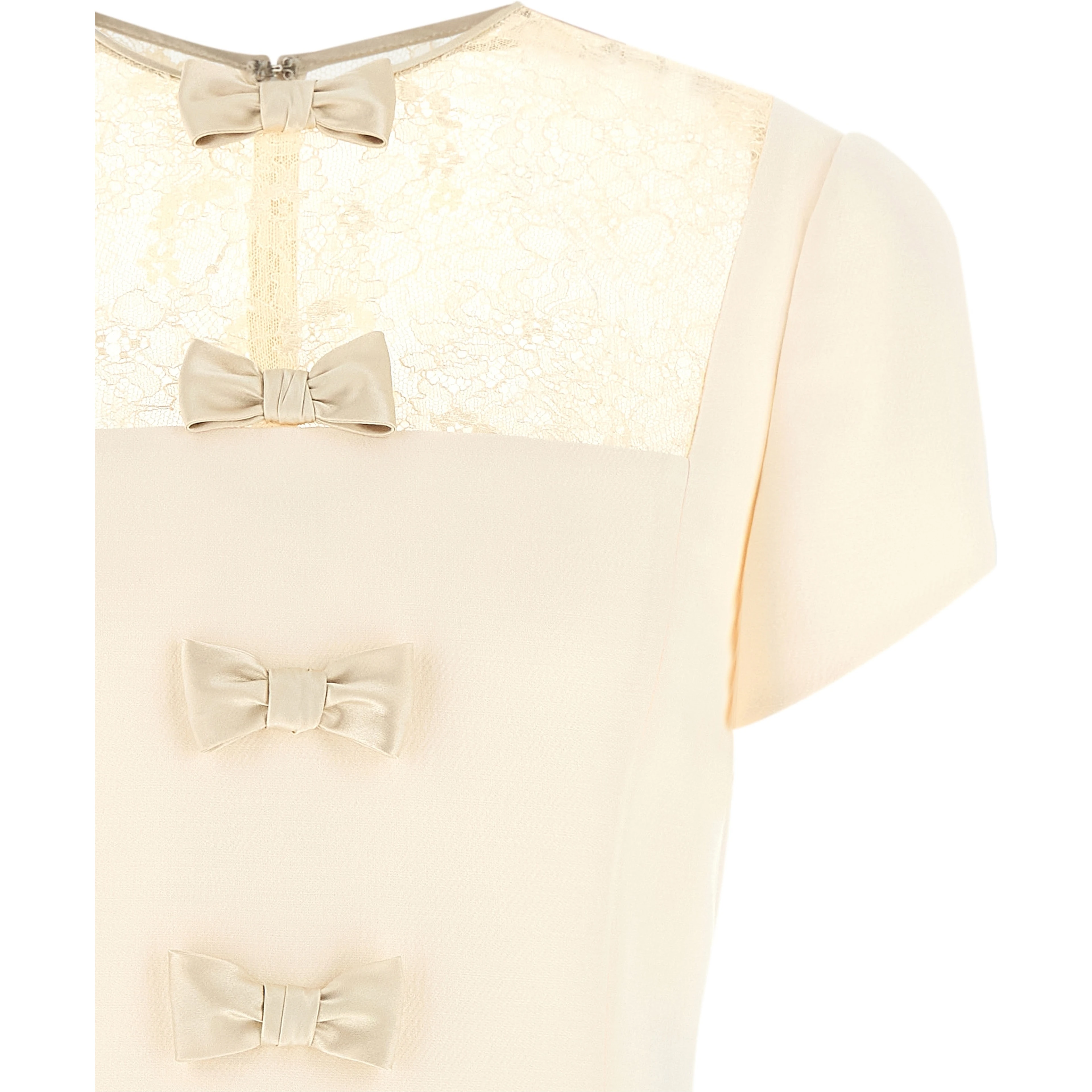 White Virgin Wool Short Dress