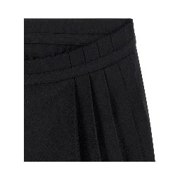 Black Wool Long Skirt