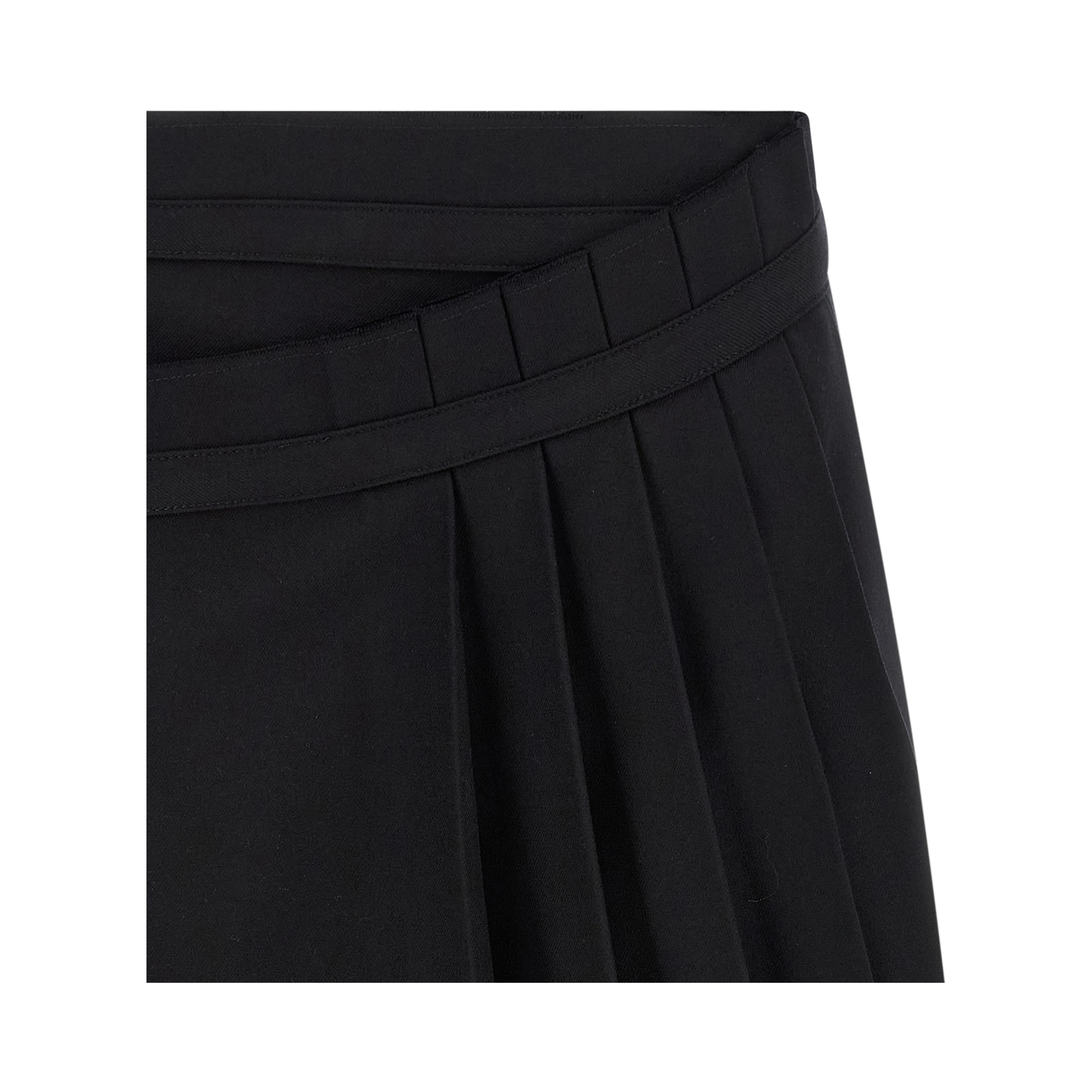 Black Wool Long Skirt