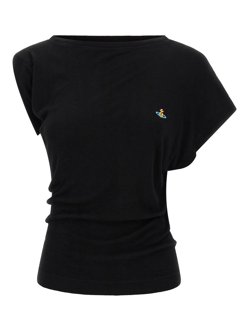 Black Viscose T-Shirt