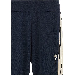 Blue Polyester Joggers (Workout Pants)