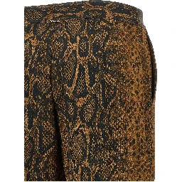 Brown Viscose Casual Pants