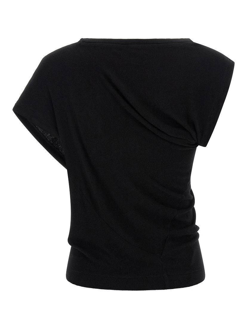 Black Viscose T-Shirt