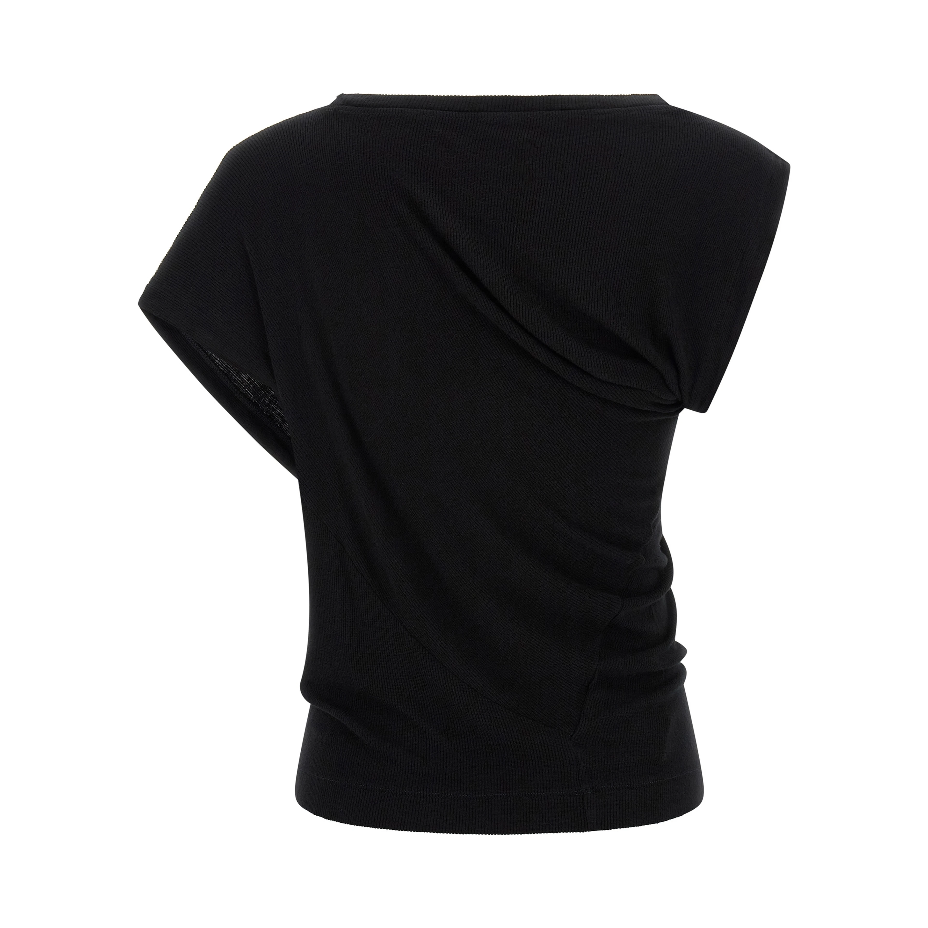 Black Viscose T-Shirt