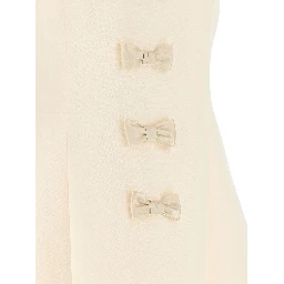White Virgin Wool Short Dress