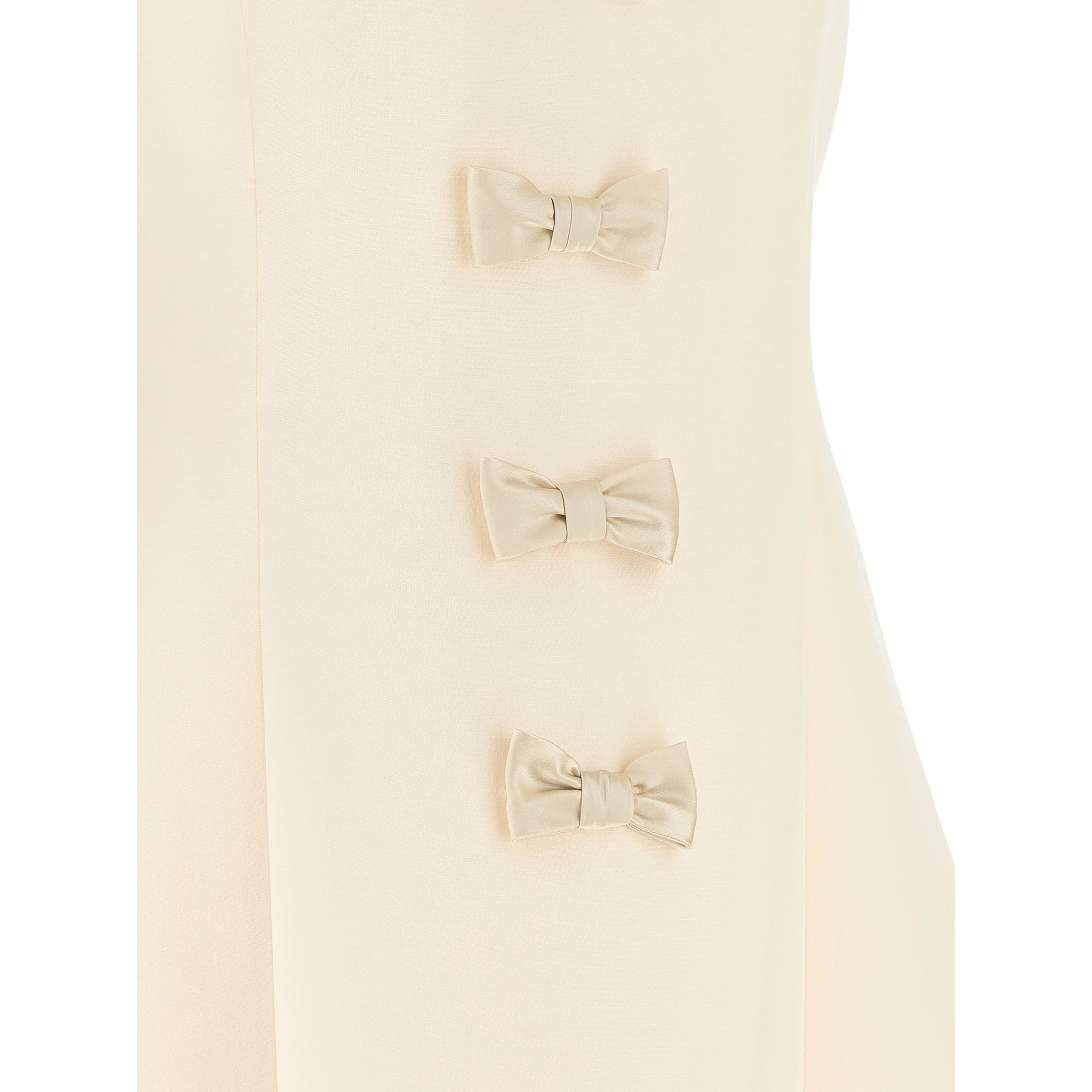 White Virgin Wool Short Dress