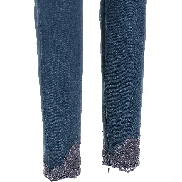 Blue Lamb Fur High-Waisted Jean