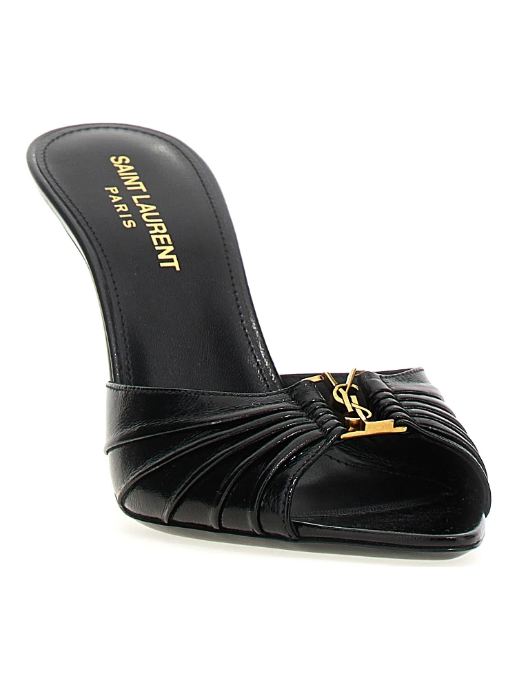 Black Lamb Leather Stiletto Heel Sandals alternative
