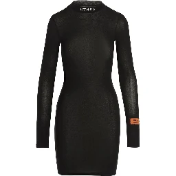 Black Polyester Short Dress