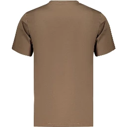 Brown Cotton Men's T-Shirt