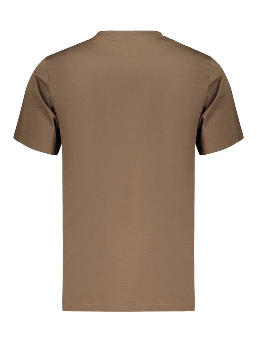 Brown Cotton Men's T-Shirt