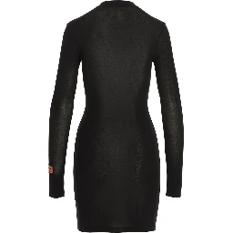 Black Polyester Short Dress