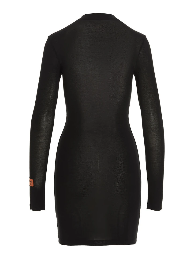 Black Polyester Short Dress