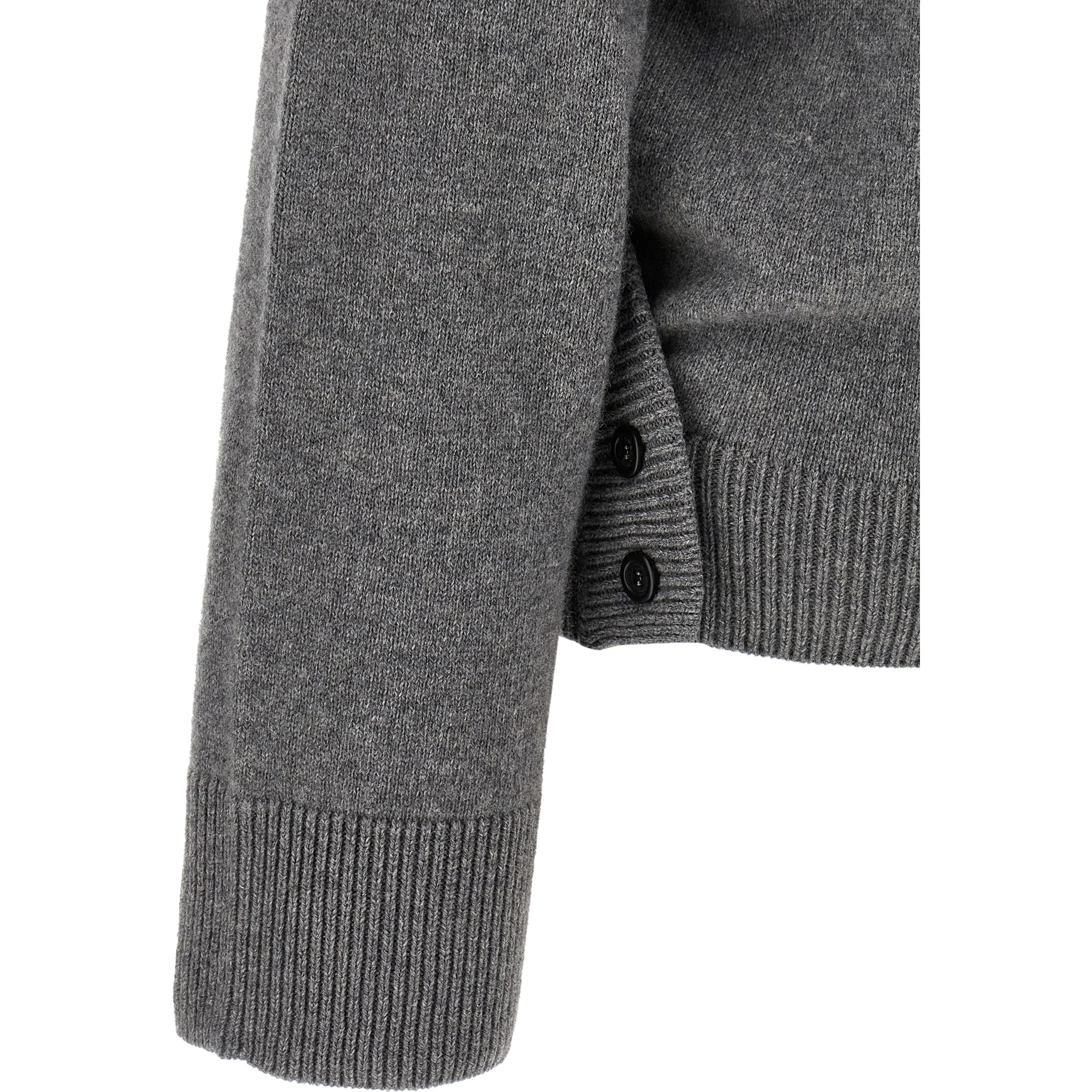 Gray Wool Cardigan
