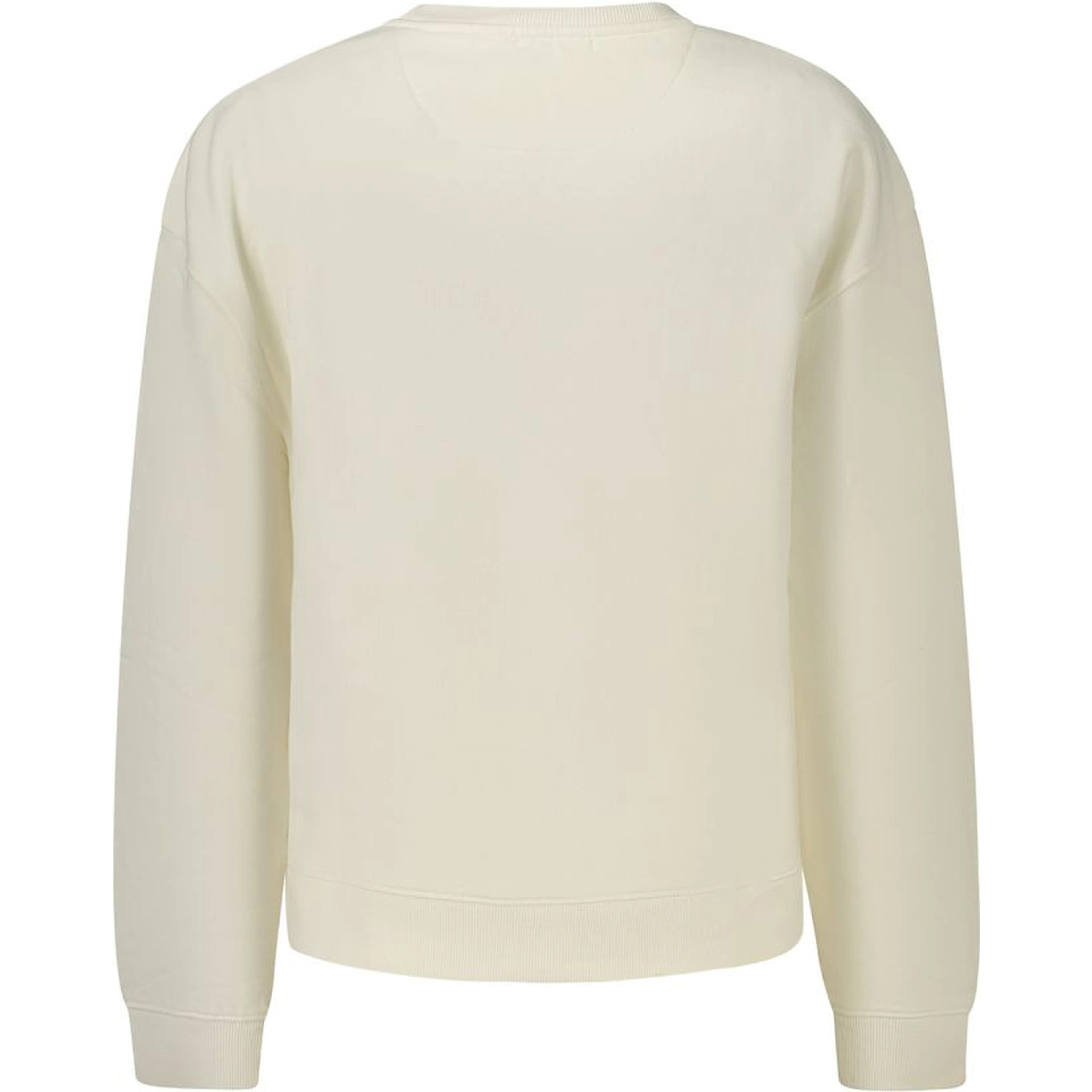 White Cotton Blend Women's Sweatshirt