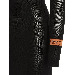 Black Polyester Short Dress