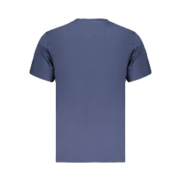 Blue Cotton Men's T-Shirt