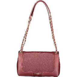 Red Polyurethane Women's Bag