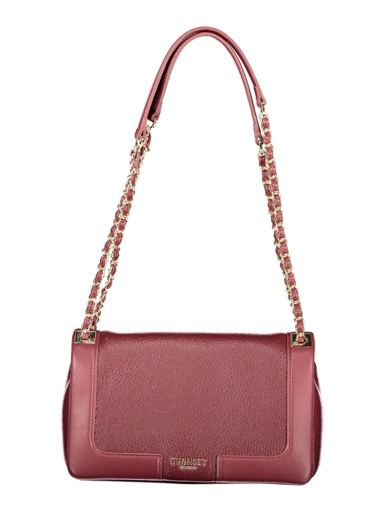 Red Polyurethane Women's Bag