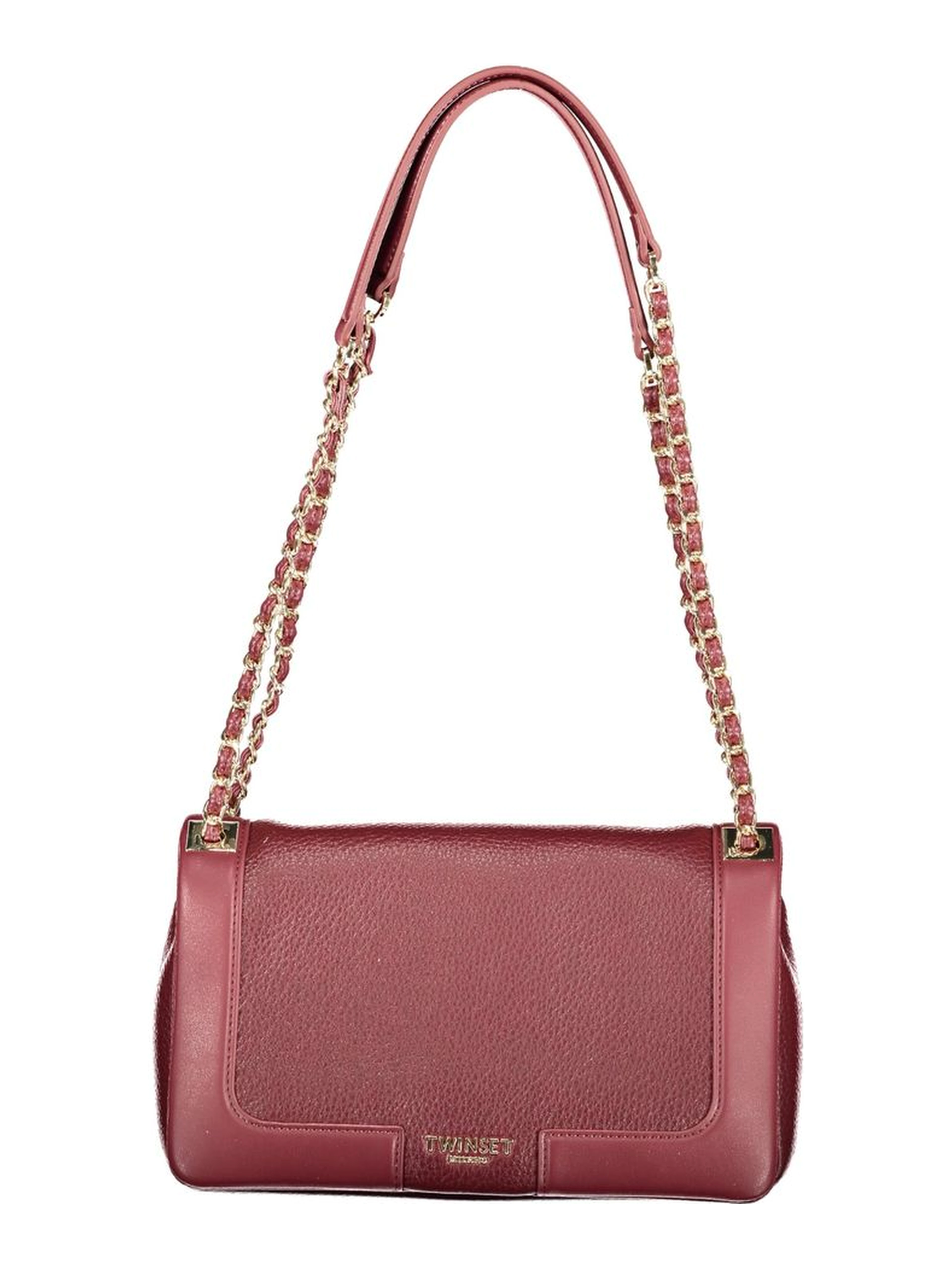 Red Polyurethane Women's Bag