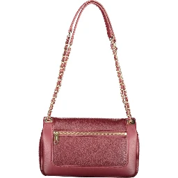 Red Polyurethane Women's Bag