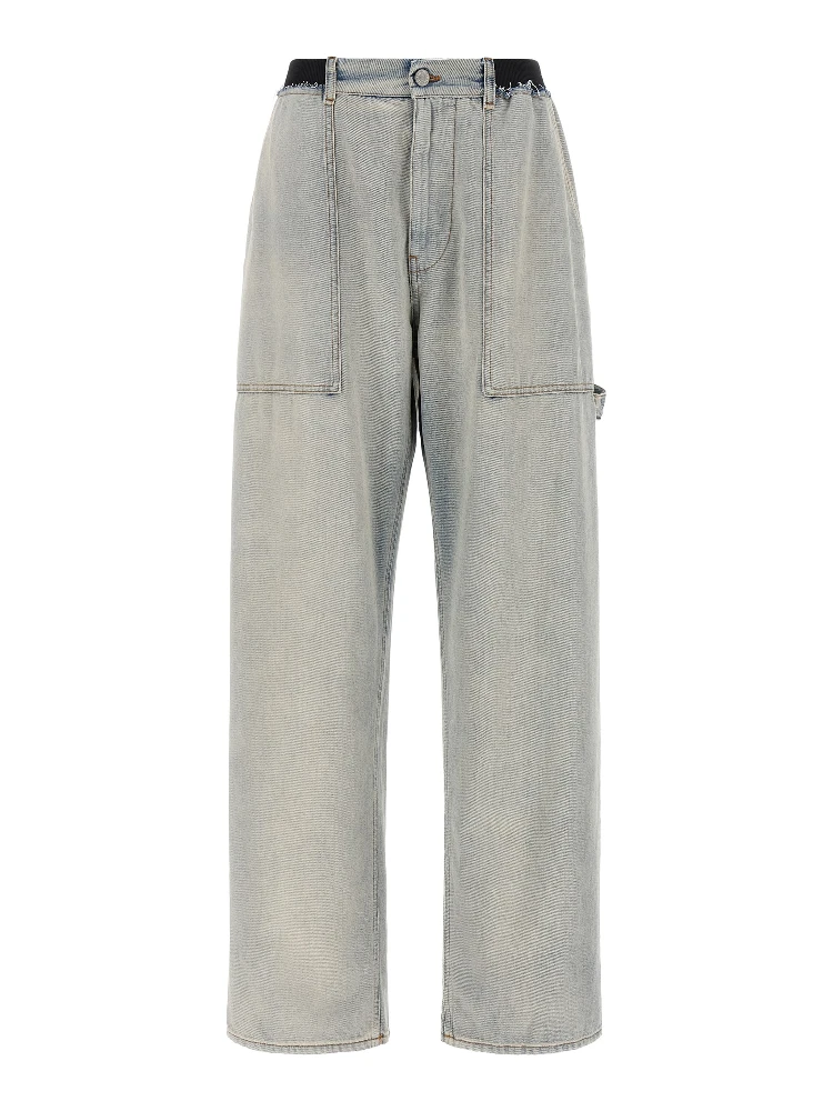 Blue Cotton Relaxed Fit Jeans