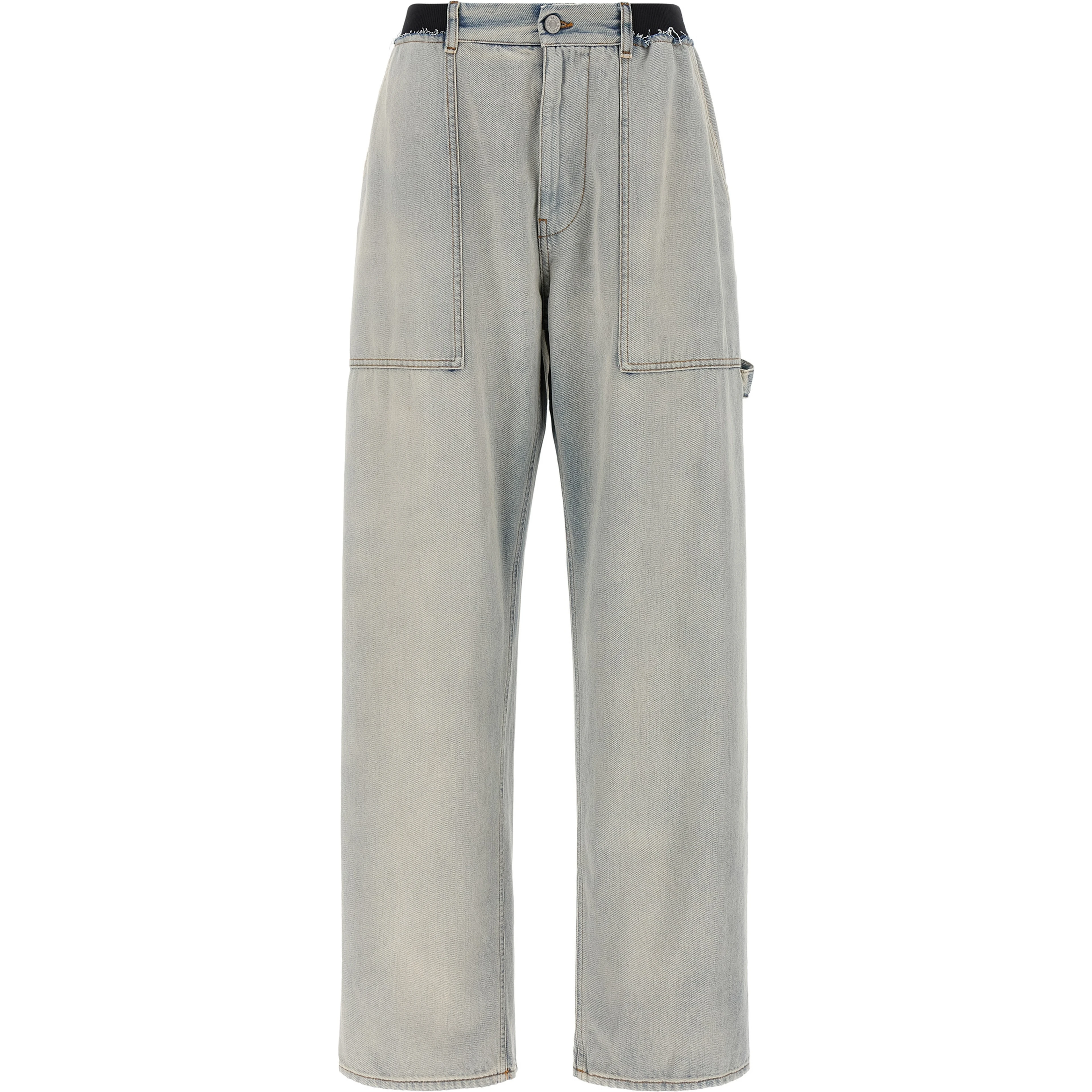Blue Cotton Relaxed Fit Jeans