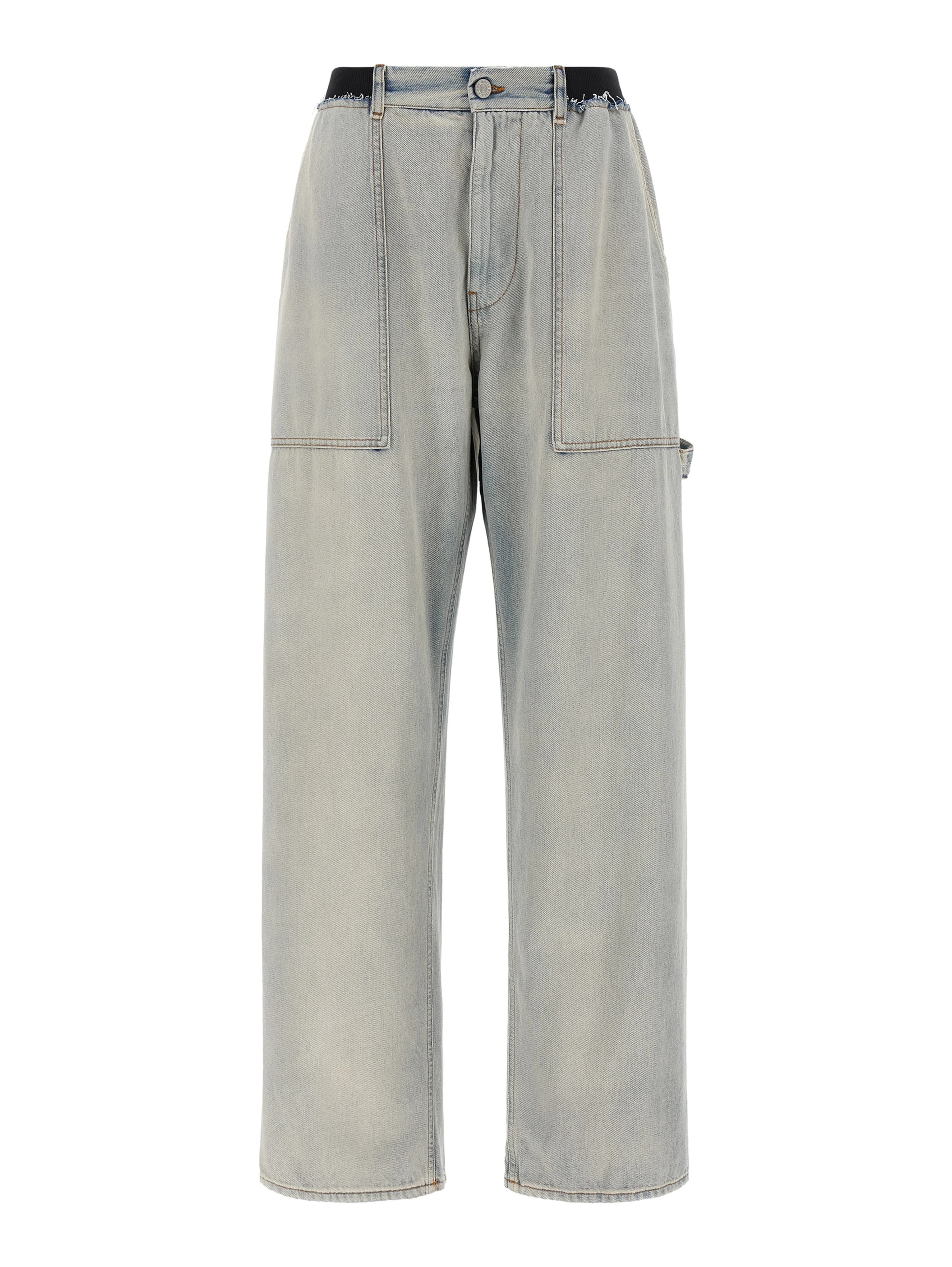 Blue Cotton Relaxed Fit Jeans