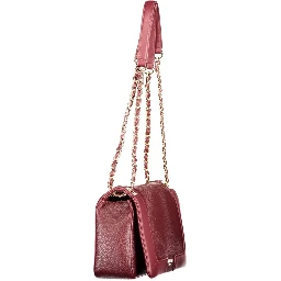 Red Polyurethane Women's Bag