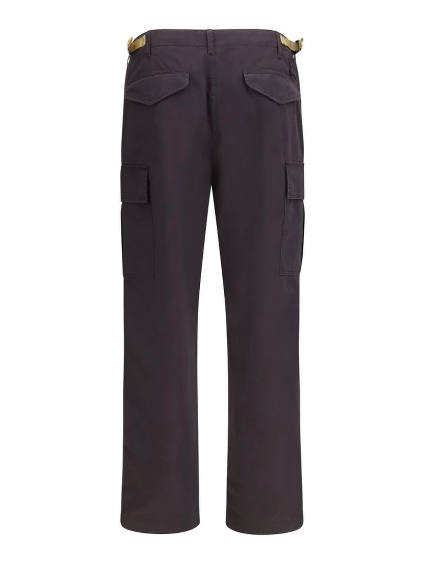Brown Cotton Cargo Pants