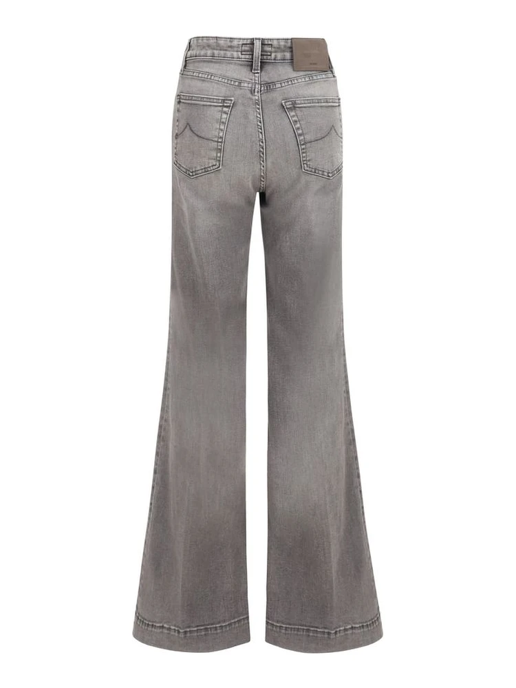 Gray Cotton Flared Jeans alternative