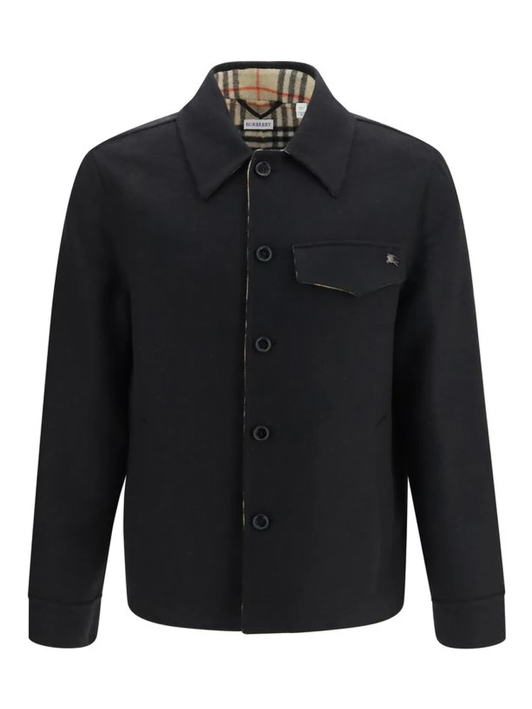Black Wool Oves Aries Full-Length Jacket
