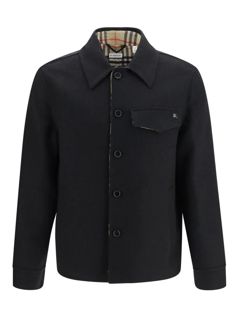 Black Wool Oves Aries Full-Length Jacket