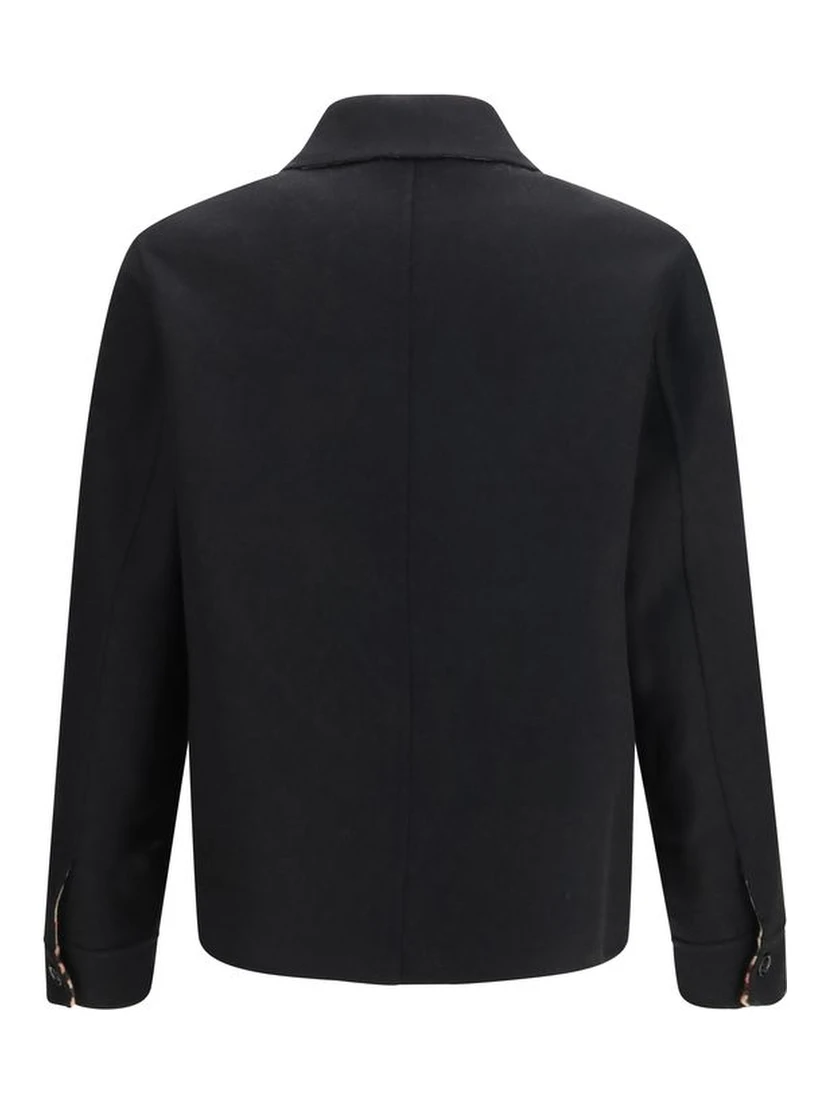 Black Wool Oves Aries Full-Length Jacket