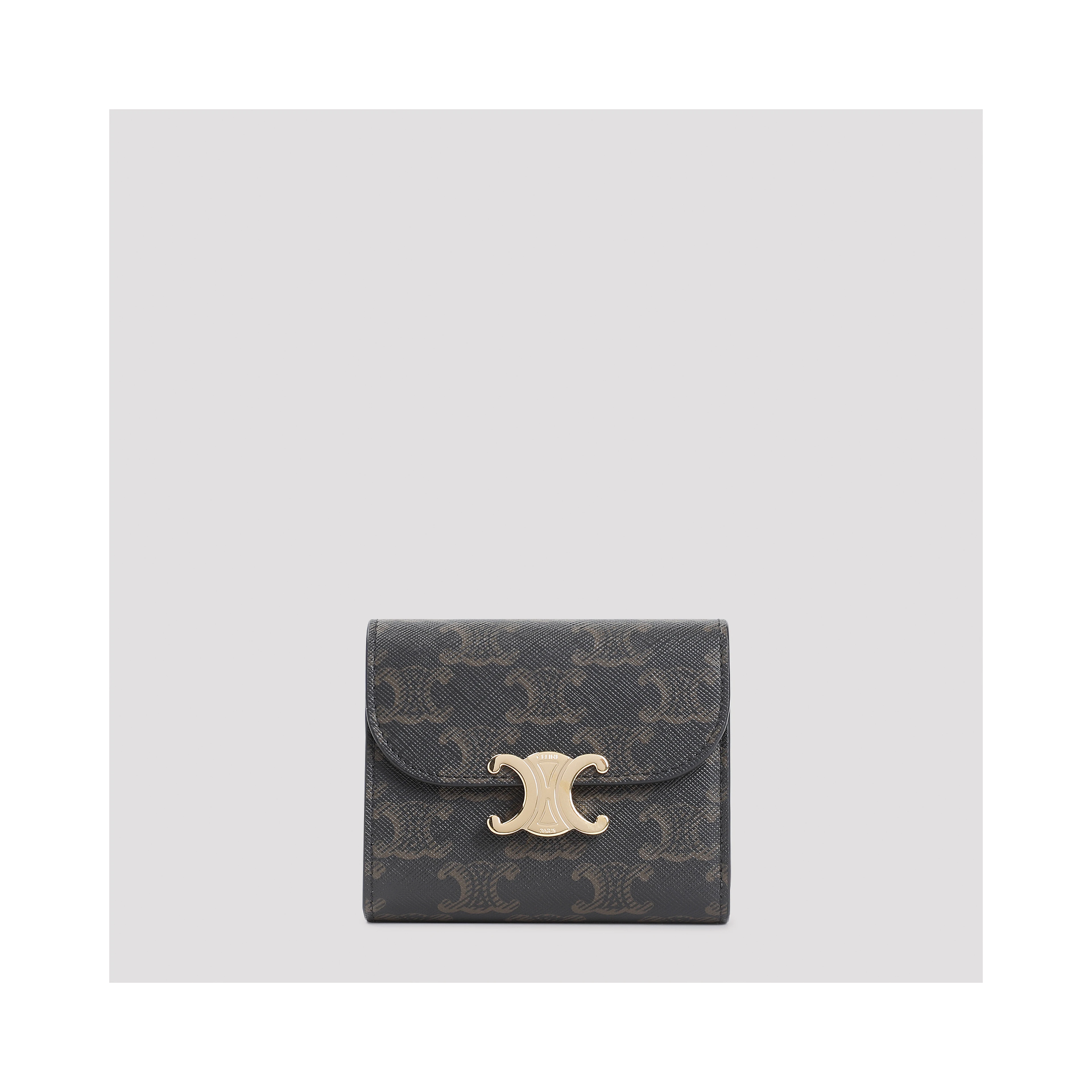 Celine Triomphe Small Flap Canvas Wallet
