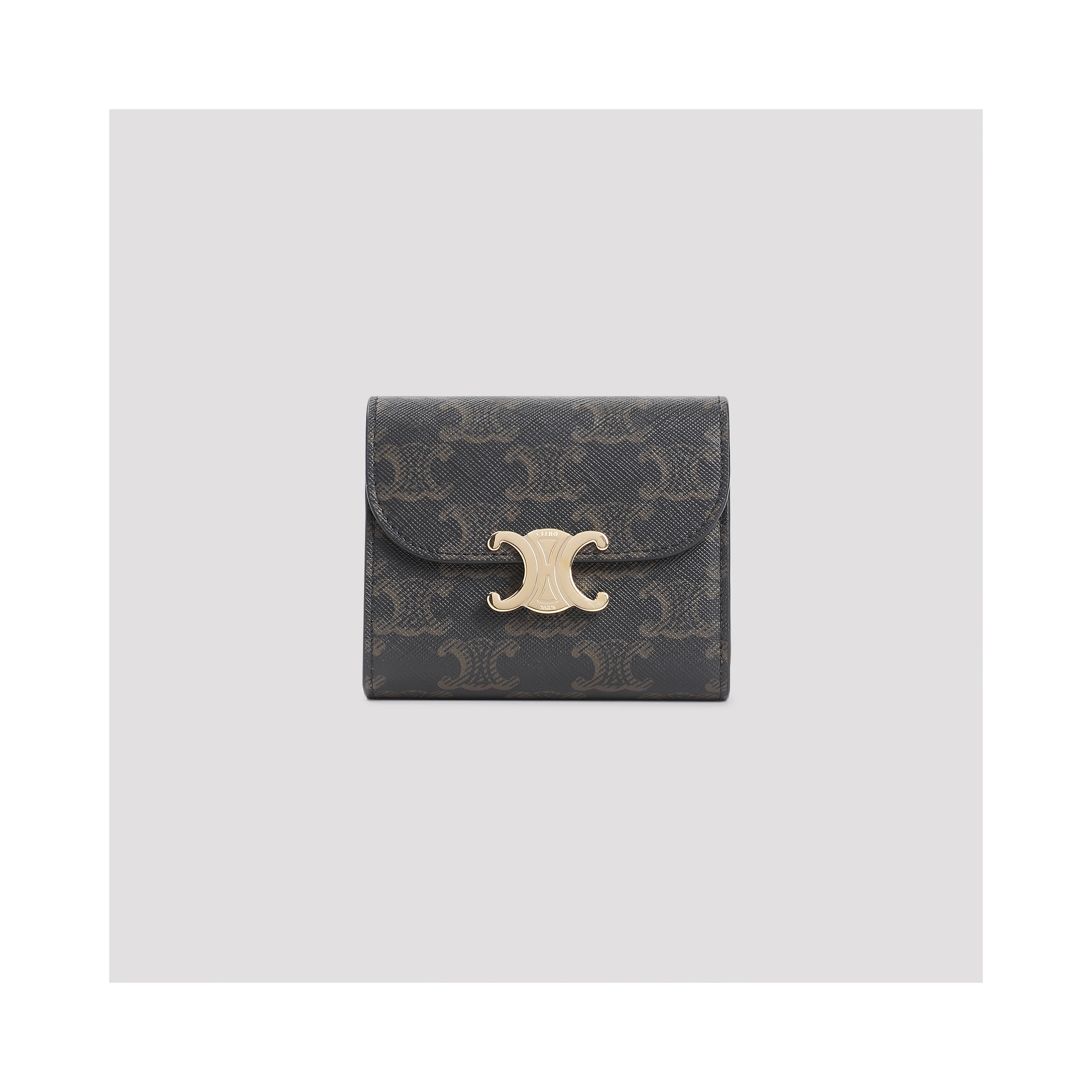 Celine Triomphe Small Flap Canvas Wallet
