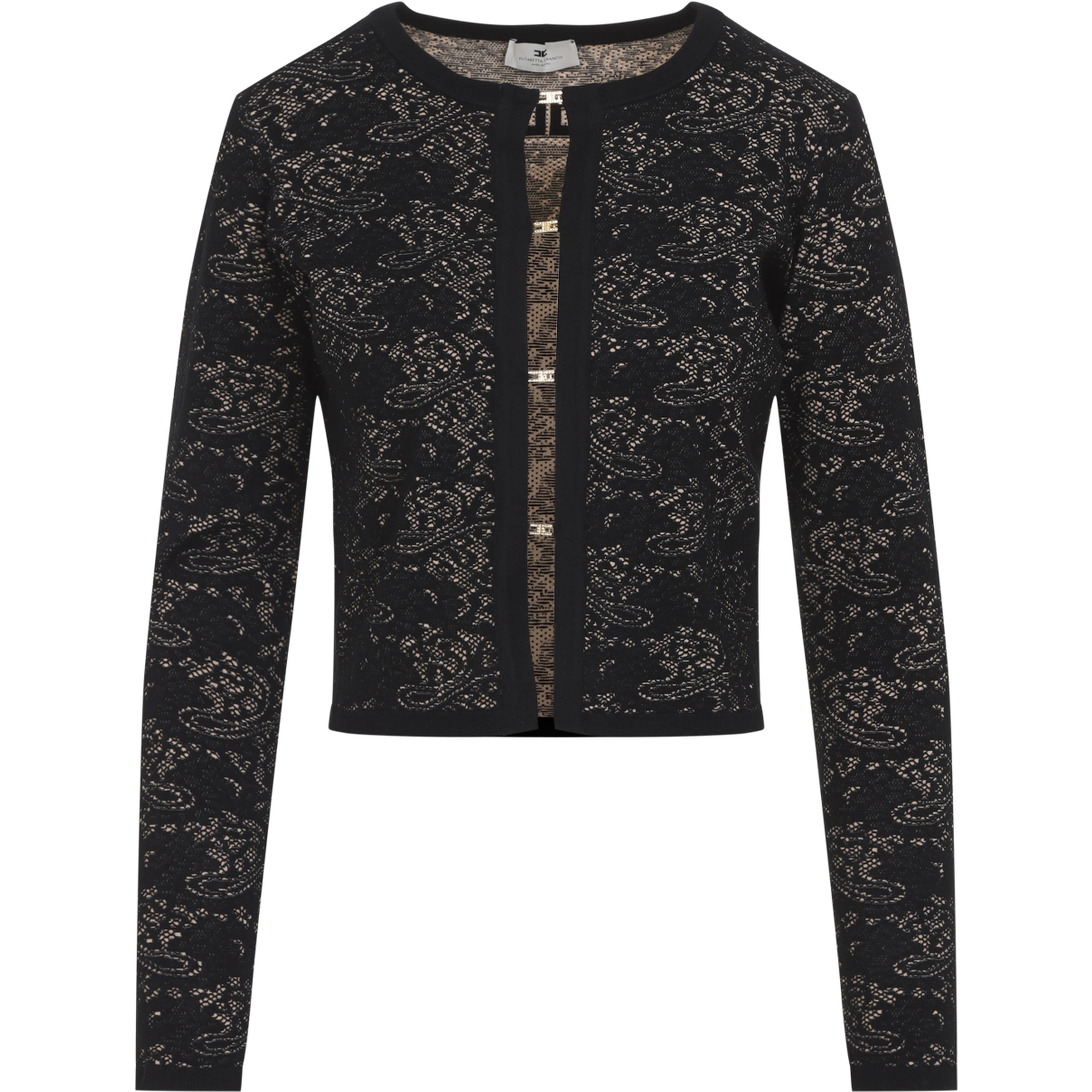 Elisabetta Franchi Knit Lace Cardigan