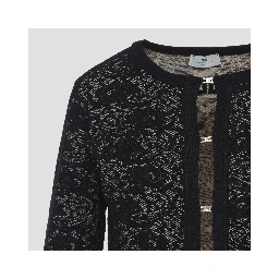 Elisabetta Franchi Knit Lace Cardigan