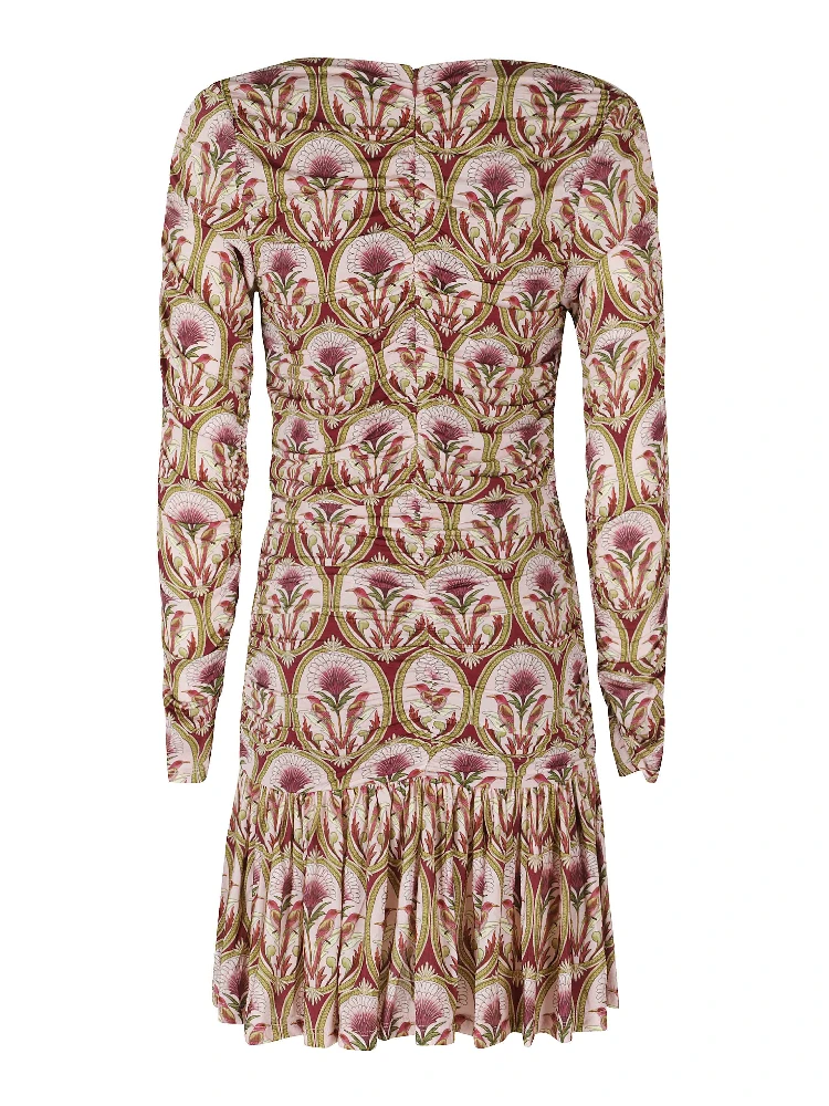 GARDEN MEDAL MULTICOLOR LONG SLEEVE MINI DRESS alternative