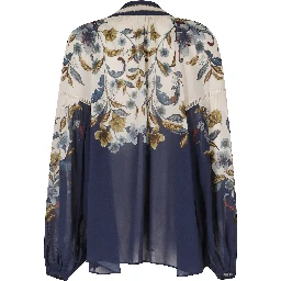 GOLDEN NATURE NAVY BLUE BLOUSE