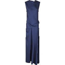 DRAPED SATIN GOWN