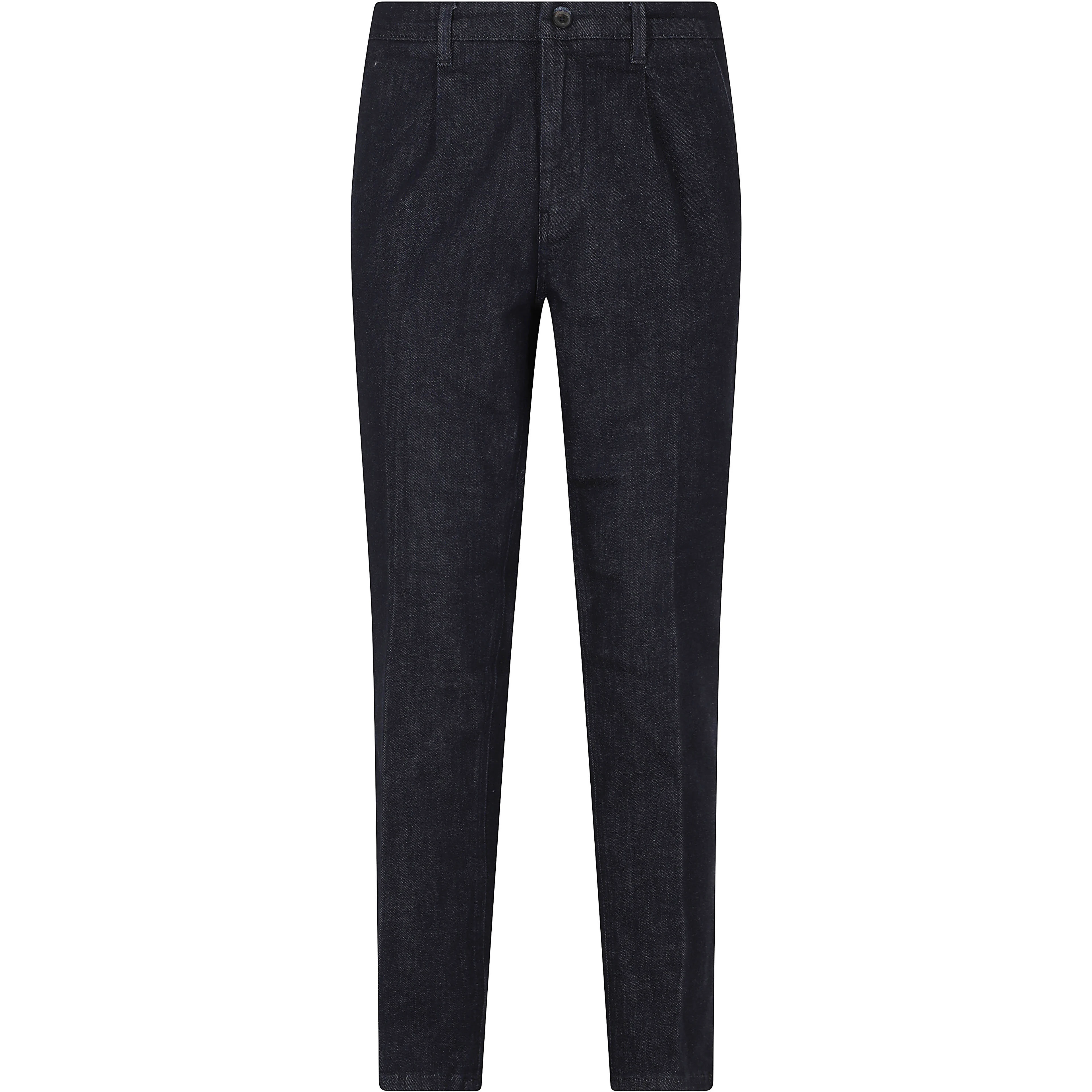 PANT V PIATTO DENIM SCURO RINSE