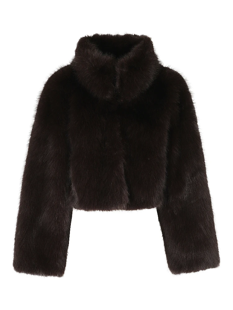 FAUX FUR CROPPED JACKET