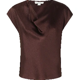 COWL NK CAP SLV BLOUSE